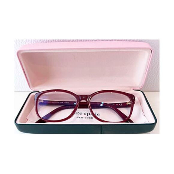 Kate Spade TRULEE/F 06K3 140 Burgundy Gold Eyeglasses - Picture 4 of 7